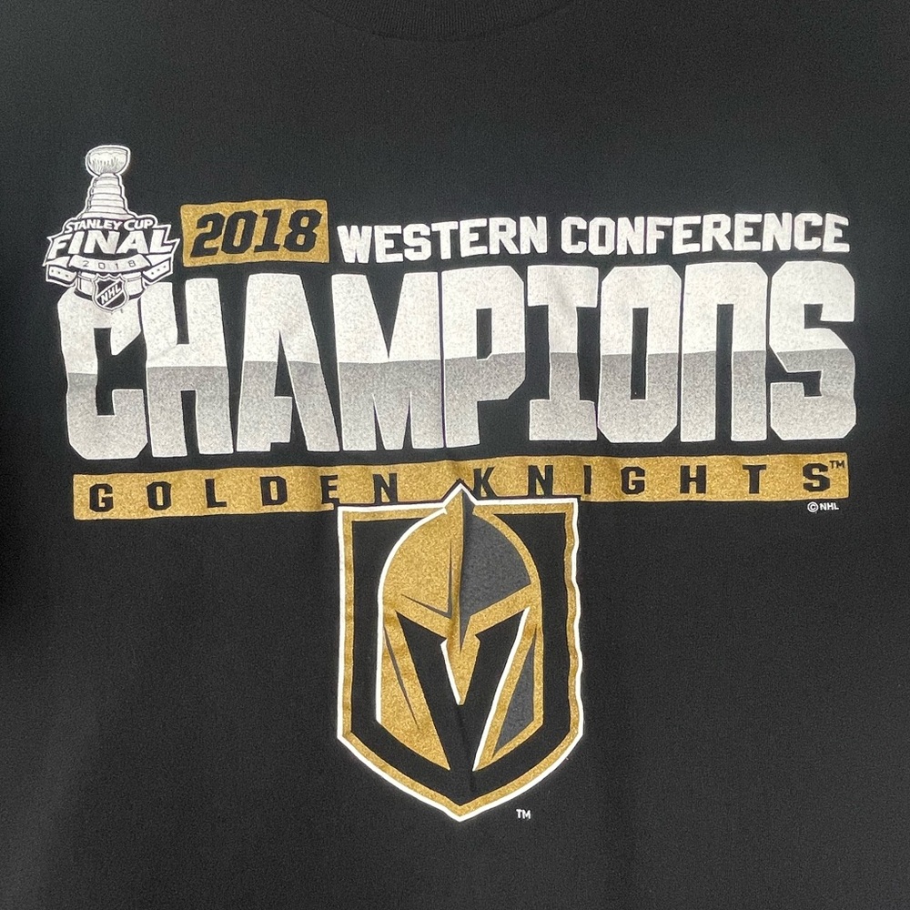 Vegas Golden Knights T-Shirt-XL-NHL-2018 Western Conference Champions